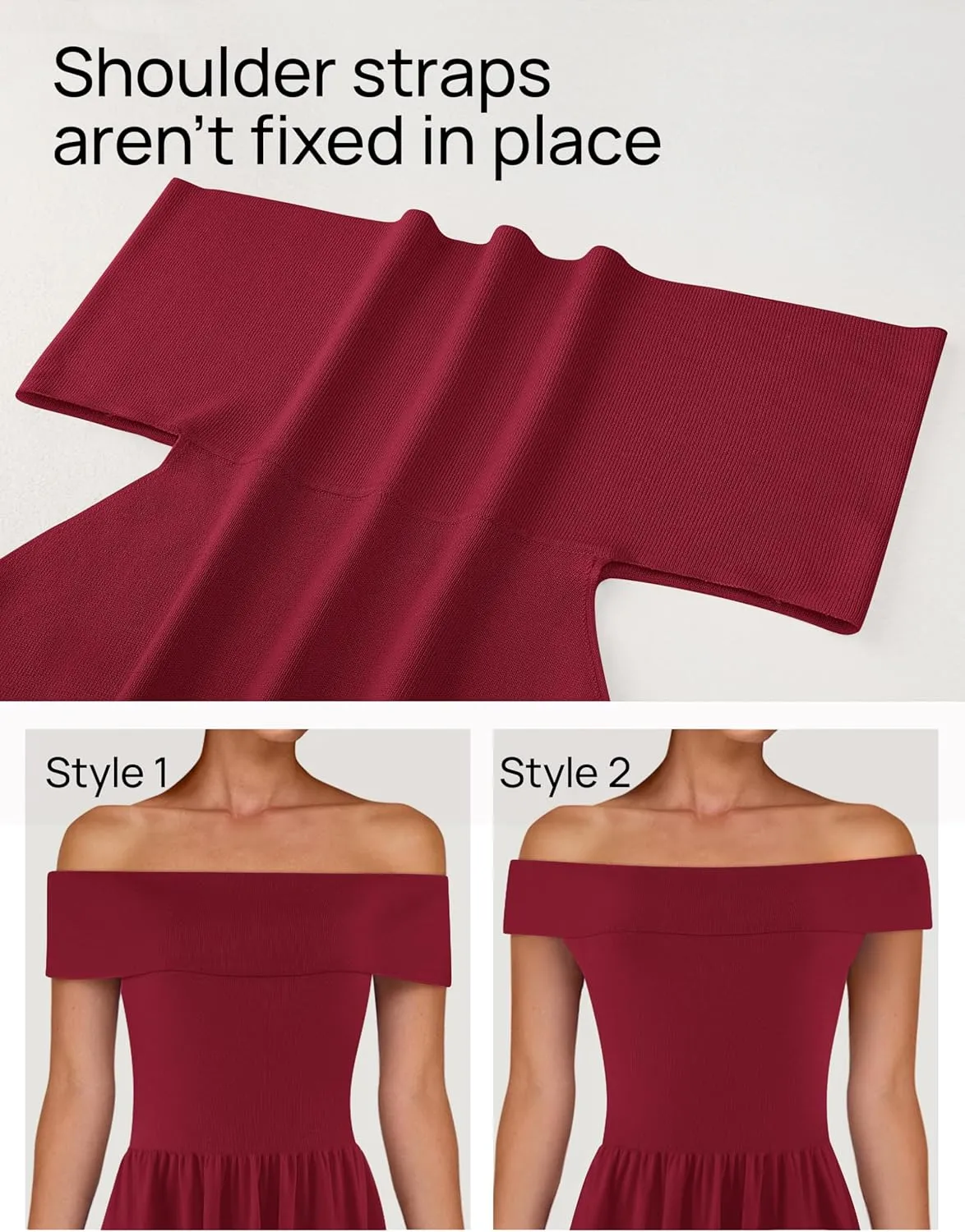 MEROKEETY Women's Summer Off Shoulder Mini Dresses 2025 Ruffle A Line Cocktail Party Knit Dress