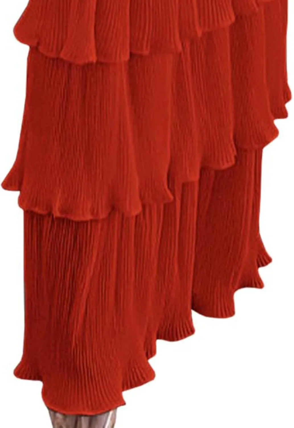 Sexyshine Women's Tube Top Ruffled Tiered Maxi Dress Sleeveless Backless Bodycon Smocked Shirred Party Holiday Long Dress