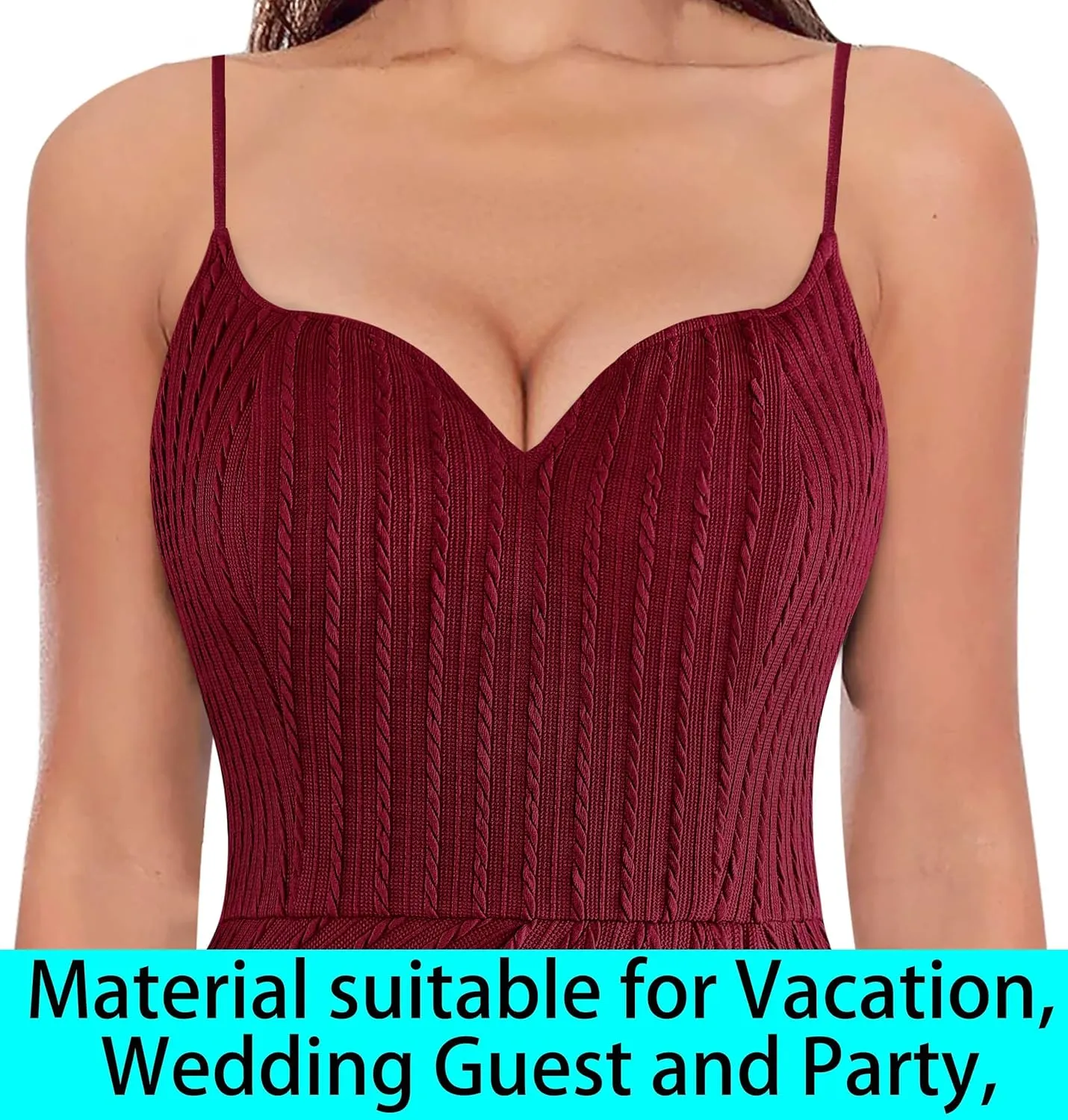 VFSHOW Womens Sexy Formal Ruched Fitted High Slit Bodycon Maxi Dress Spaghetti Strap Sweetheart Cocktail Prom Evening Gown