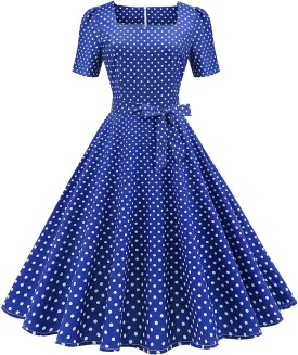 Women Vintage Off Shoulder Rose Embroidered Floral Evening Dress V Neck Short 3/4 Sleeves Wedding Cocktail A Line Midi Gown